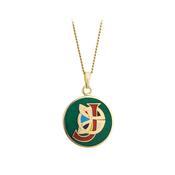 Book of Kells Gold Plated Celtic Initial Pendant - J image