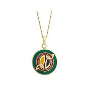Book of Kells Gold Plated Celtic Initial Pendant - O image