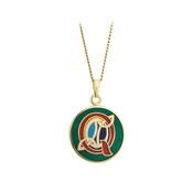 Book of Kells Gold Plated Celtic Initial Pendant - Q