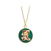 Book of Kells Gold Plated Celtic Initial Pendant - R image