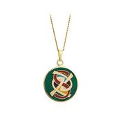 Book of Kells Gold Plated Celtic Initial Pendant - S image
