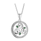 Solvar Sterling Silver Spiral Circle Pendant image