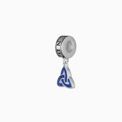 Sterling Silver Enamel trinity knot dangle bead image
