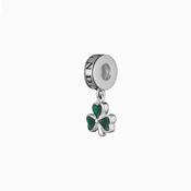 Trinity College Dublin Enamel Shamrock Dangle Bead image