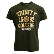 Trinity College Dublin 1592 T-Shirt Bottle Green &amp; Mustard - S image