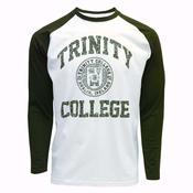 Trinity College Dublin Long Sleeve T-Shirt White &amp; Bottle Green - L image