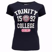 Trinity College Dublin 1592 Ladies T-Shirt Navy &amp; Pink - XS image