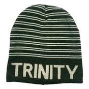 BOTTLE GREEN/NATURAL TRINITY STRIPE GRINDLE BEANIE HAT image
