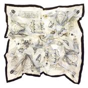 Trinity College Dublin Silk Scarf Cream &amp; Black image