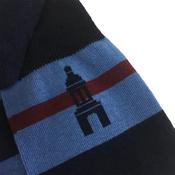 Trinity College Dublin Campanile Sock Navy &amp; Blue Stripe image