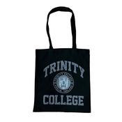 Trinity College Tote Bag - Black &amp; Distressed Light Blue Print