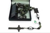 Book of Kells Connemara Marble Rosary in Presentation Box image