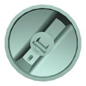 knob, white