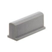 push button cover,grey,7.7x18.6mm
