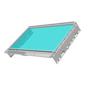glass panel assembly, Frame, neutral, 627x370.7mm
