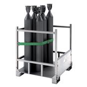 Boscaro Galvanized gas cylinder storage cage with ramp