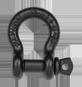 Shackle high tensile steel, drop forged, with screw collar pin Blackline (10 Pack)