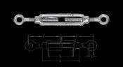 Safetex turnbuckle, galvanized, with eyes (10 Pack)
