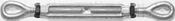 Safetex eye-eye turnbuckles, galvanized, with extra-long extension capacity