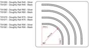 Doughty Rail/Stage Curtain Track- Curved Section (Low Profile)