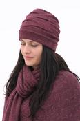 Duo: Ruffle Hat and Scarf Set - Tibet Tweed - Seasons of Wicklow Collection