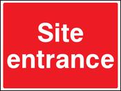 "Site entrance" Sign