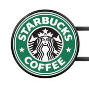 LED Round StarBucks Sign