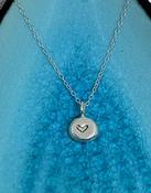 Pebble heart silver necklace