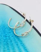 Reef Knot Silver Hoop Earrings image