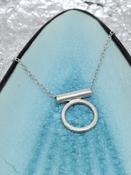 Circle Slider Silver Necklace