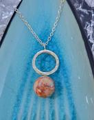 Speckled Agate Silver Necklace