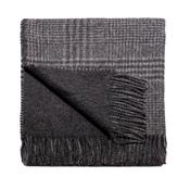 Double Face Solid/Check Throw Grey