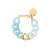 Flat Chain Bracelet With Gold