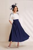 John Charles - A-Line with beaded detail - Ivory/Navy