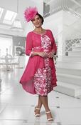 Veromia -  Coral dress with pleated detail