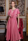 Maisonel Draped skirt and bodice, tie waist detail - Pink