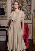 Maisonel Draped skirt and bodice, tie waist detail - Oyster
