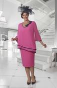 Veromia - V Neck dress - Fuchsia image