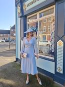 Veromia - V Neck dress with waist detail - Sky image