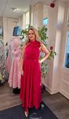 Maisonel Draped skirt and bodice, detachable flower detail - Raspberry