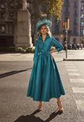 Veni Infantino - A-Line Mikado dress - Turquoise image