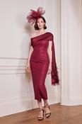 John Charles - fitted dress in luxe sparkle fabric - Bordeaux image