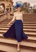 Veni Infantino - Fit and flare dress - Old gold/Navy