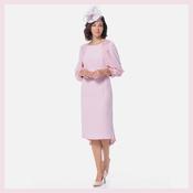 Carmen Melero - round neck with chiffon sleeve detail