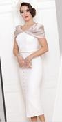 Anoola dress with button detail and cape effect shoulder image