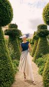 Veni Infantino - High/Lo - A-Line dress - Navy/Ivory