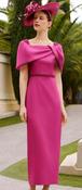 Couture Club - Magenta dress with shoulder detail