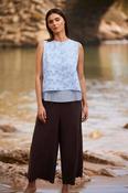 Peruzzi - Broderie Anglais Top - Blue