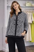 Peruzzi - Jacket with buttons and contrast collar - Black/white