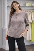 Peruzzi - Round neck jacket with zip - Taupe